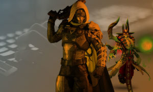 Imagem de dois personagens de jogos ilustrando o assunto do post para o blog