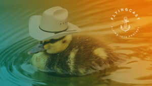 Imagem de um pato usando um chapéu de cowboy